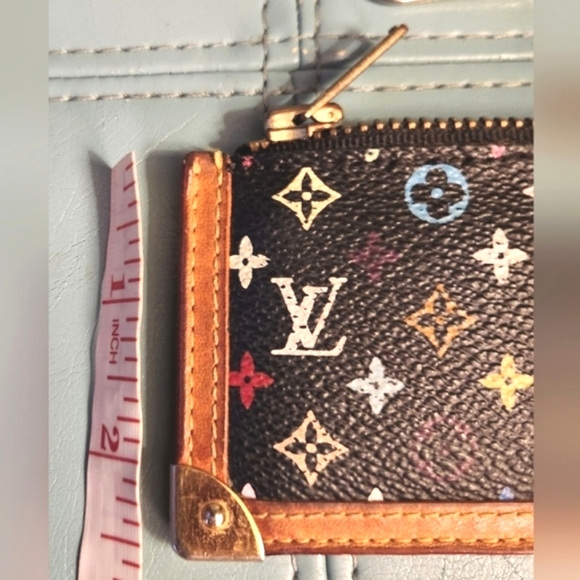 LOUIS VUITTON 2005 Takashi Murakami Collab Black Multi NEW Zipper Key Cles Purse - Picture 14 of 16